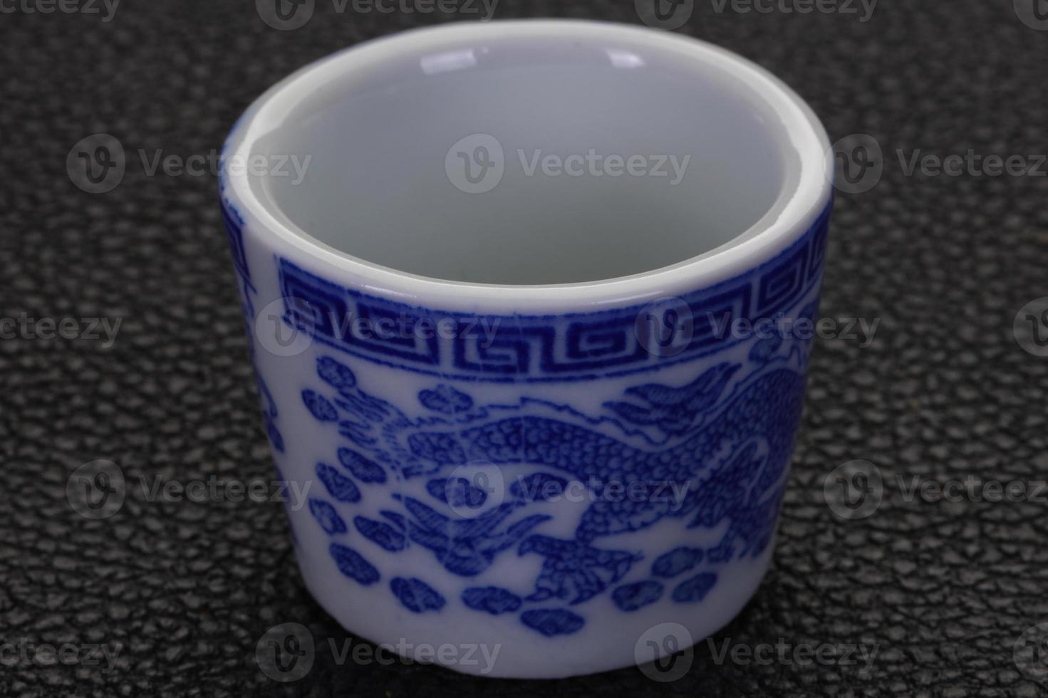 Empty Chinese tea cup photo