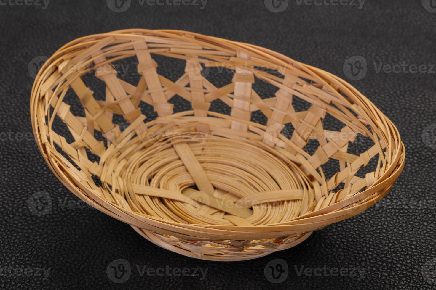 Empty wicker bowl photo