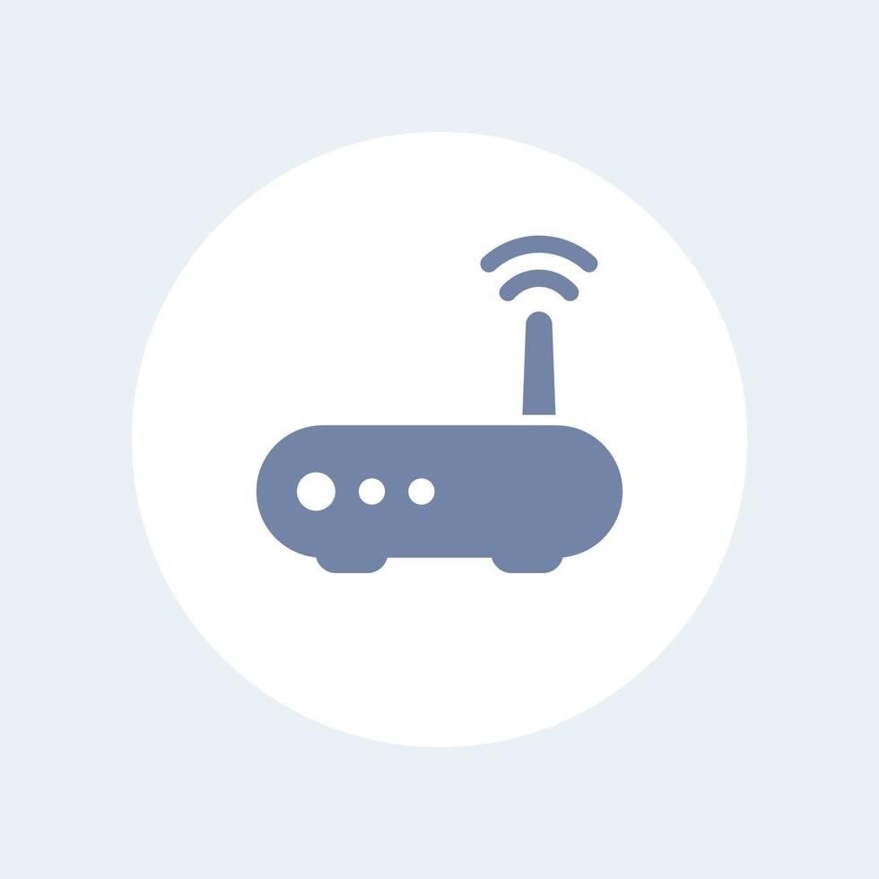 Router icon isolated on white vector
