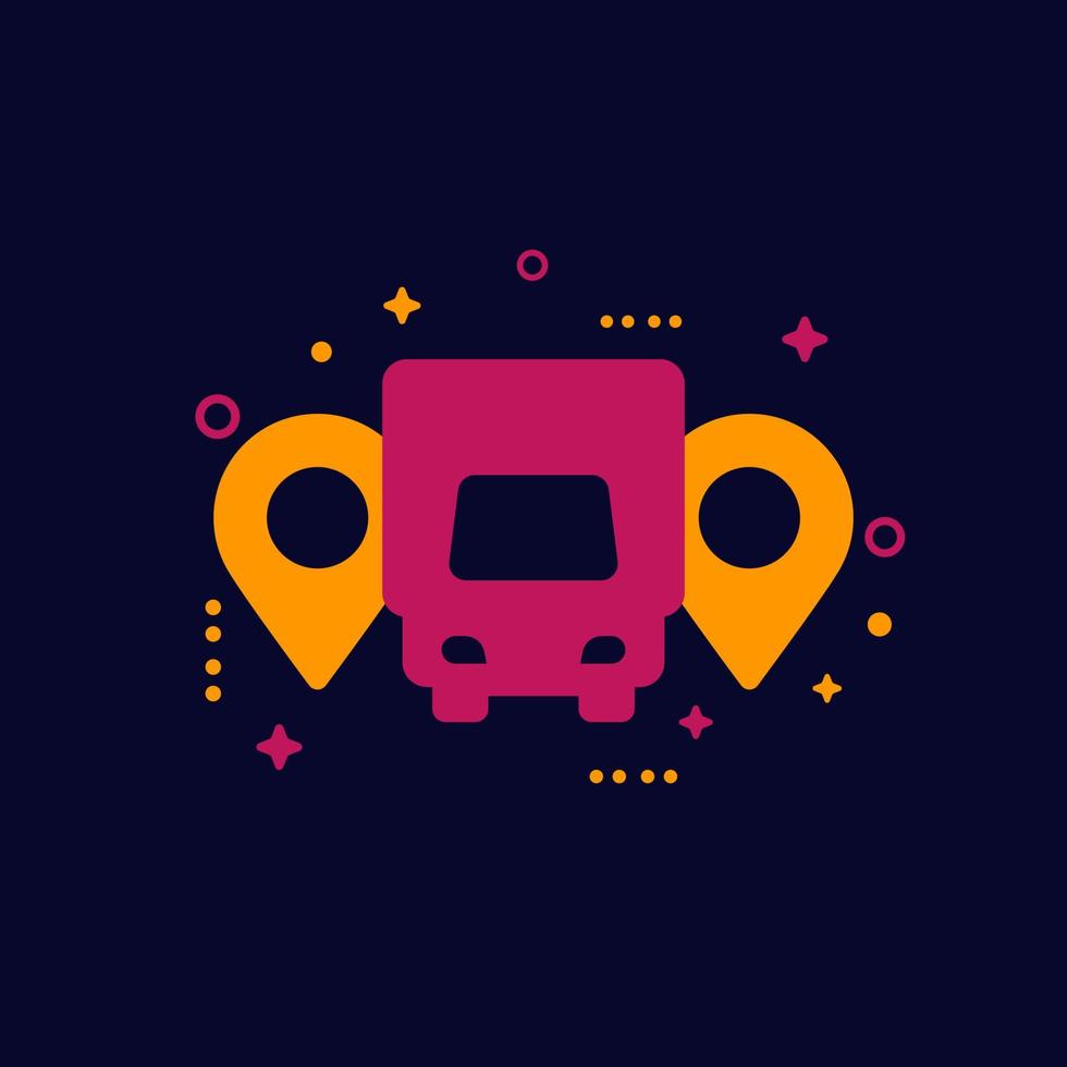 delivery truck, van vector icon