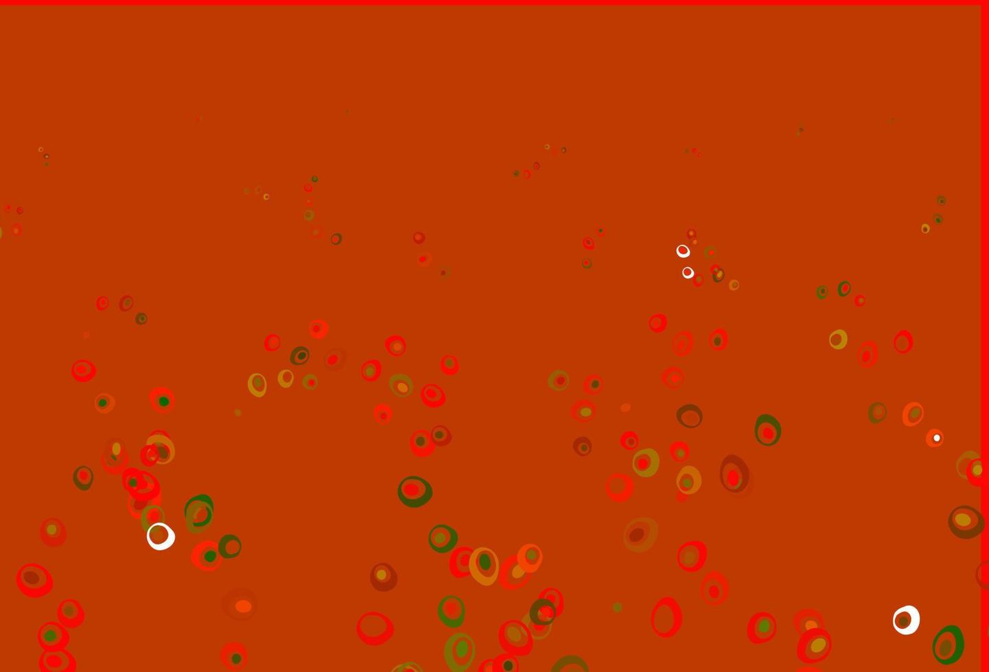 Fondo de vector verde claro, rojo con burbujas.