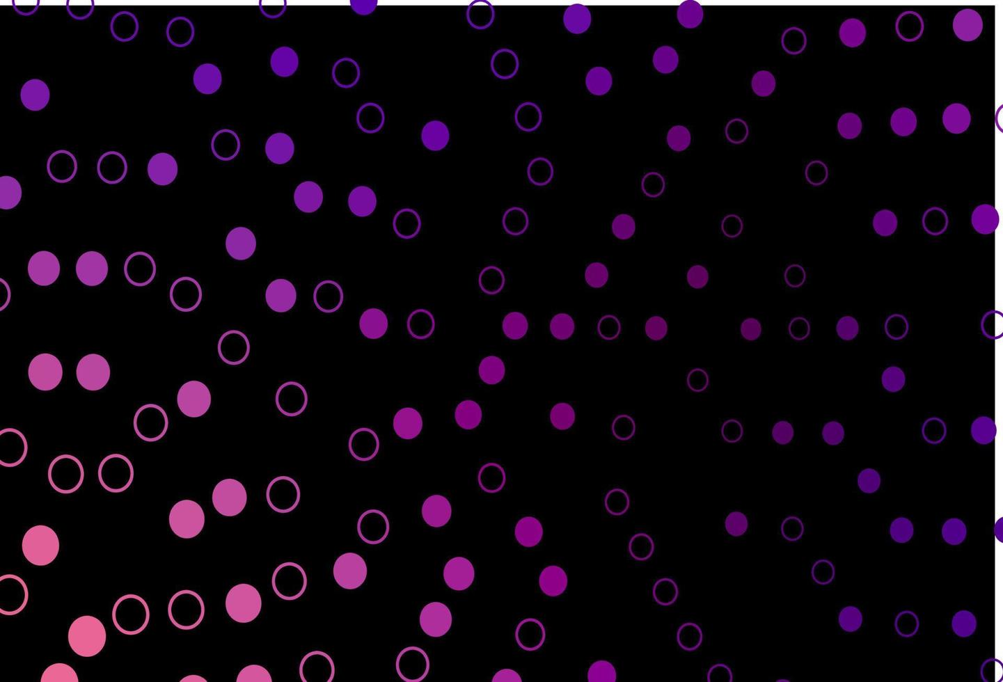 Dark Purple vector background with bubbles.