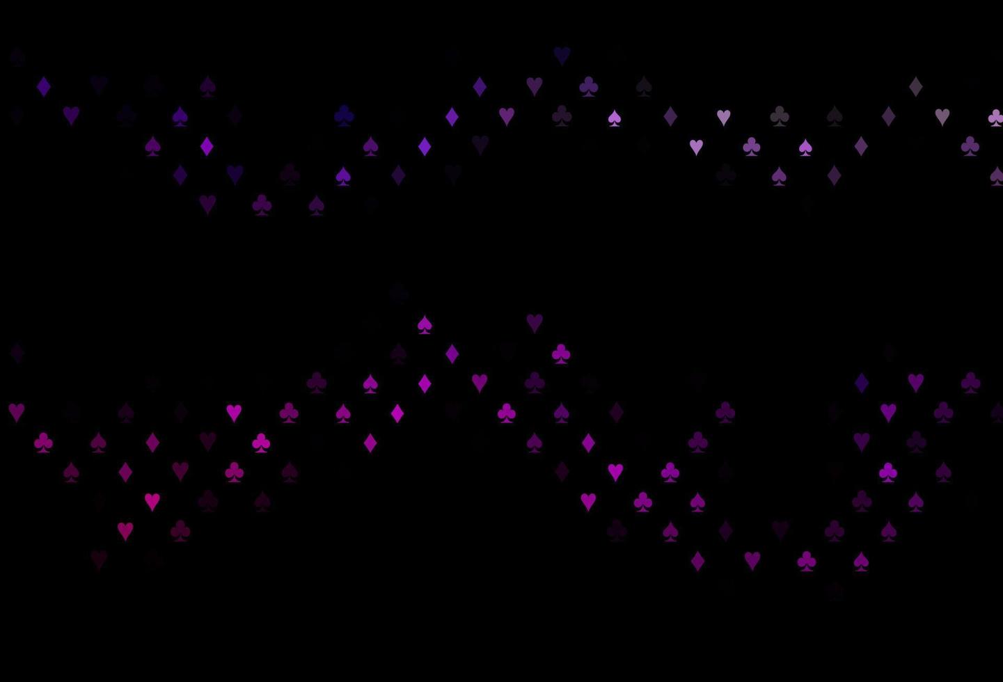 plantilla de vector de color púrpura oscuro con símbolos de póquer.