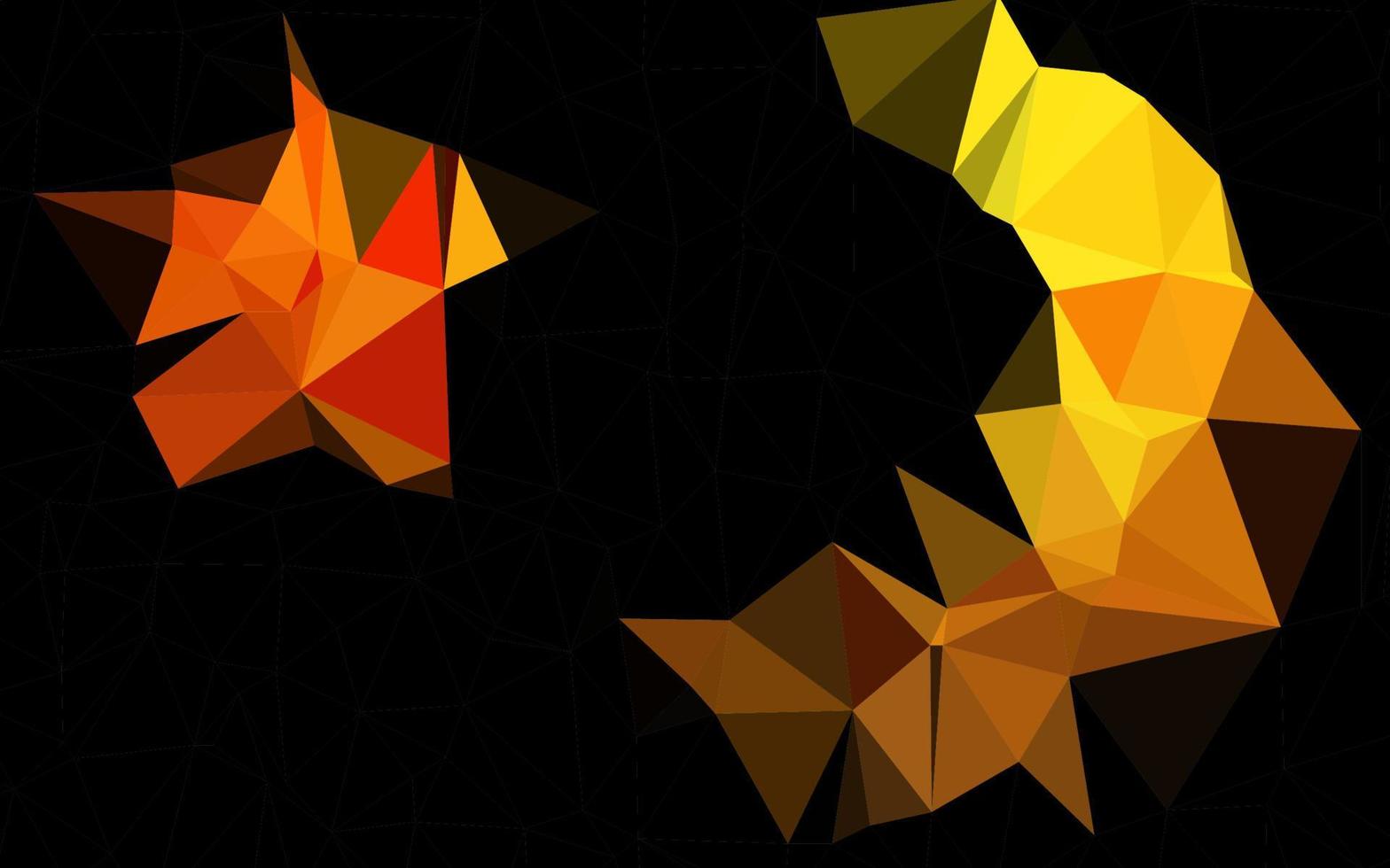 Dark Orange vector polygonal pattern.