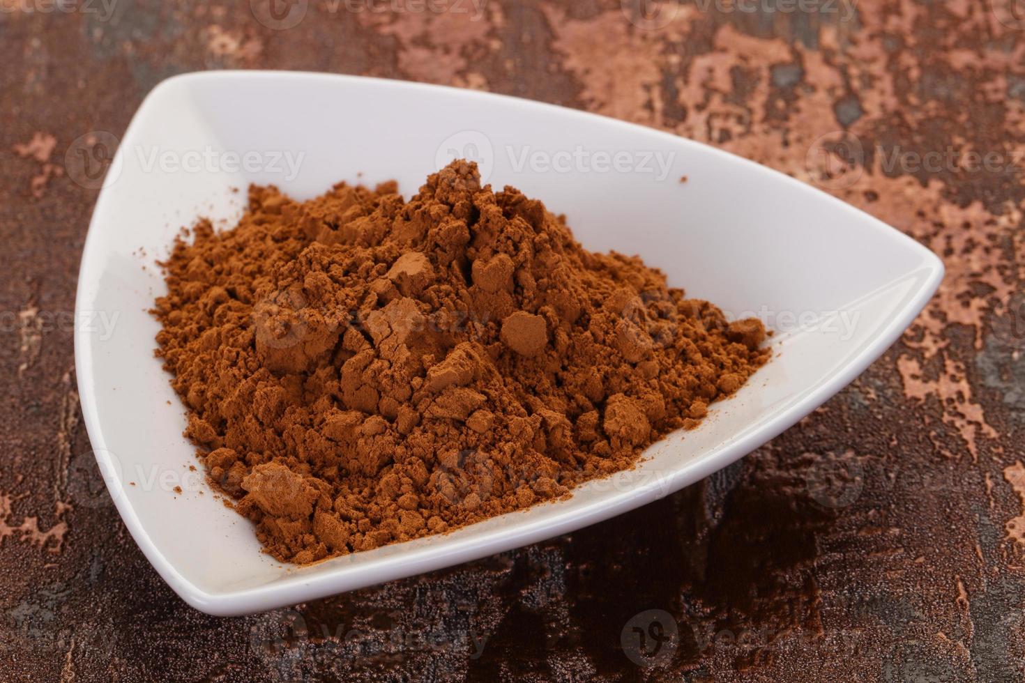 Cocoa powder in the bowl photo