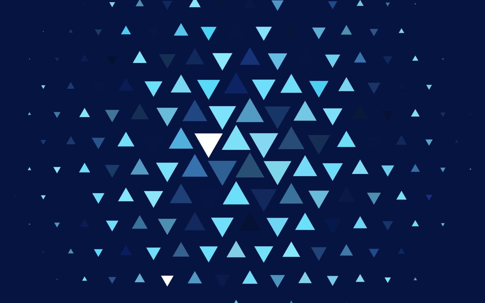 Light BLUE vector template with crystals, triangles.