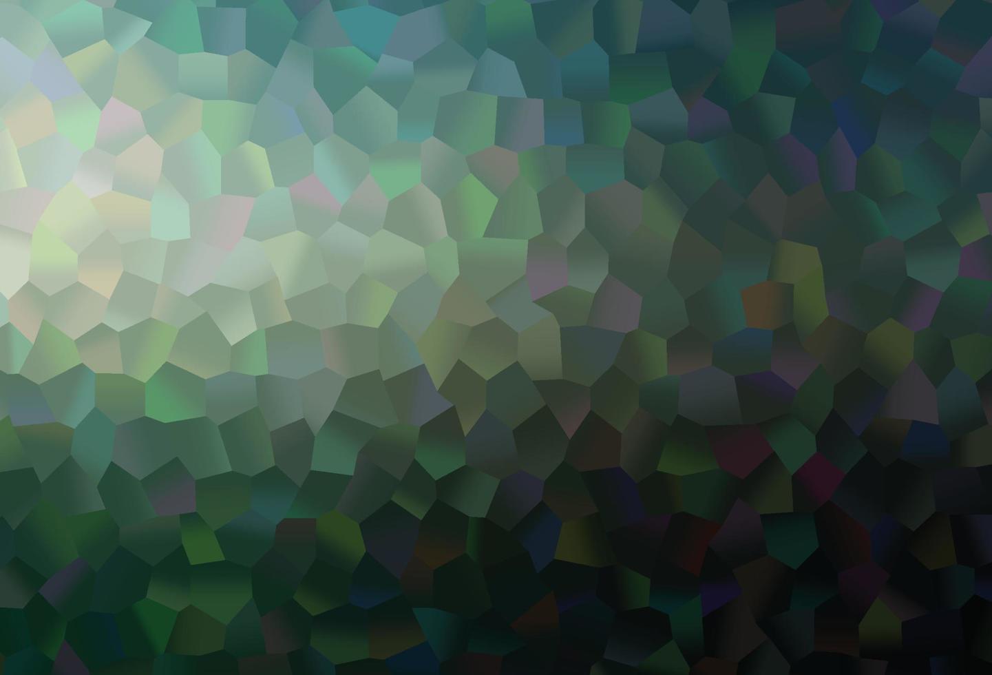 Dark Green vector backdrop with hexagons.