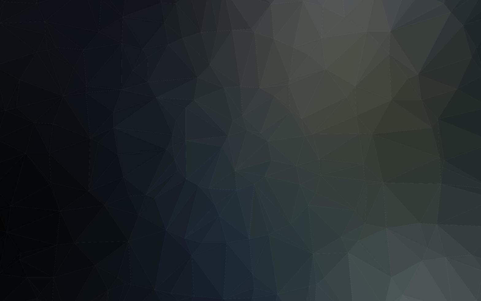 Dark Black vector abstract polygonal layout.