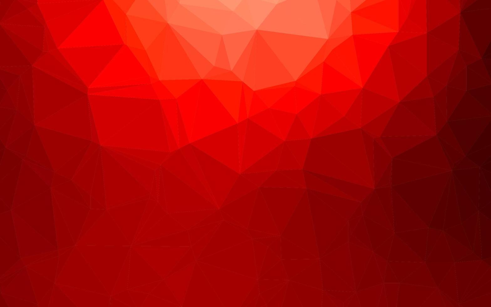 Telón de fondo abstracto de polígono de vector rojo claro.