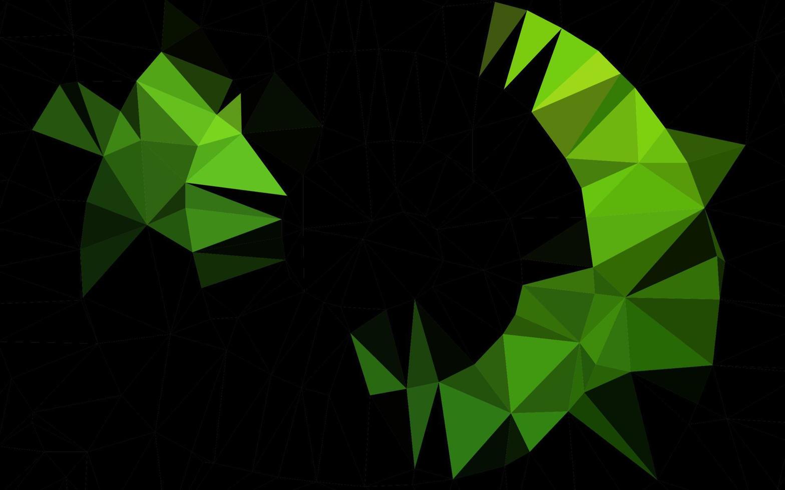 Light Green vector shining hexagonal pattern.