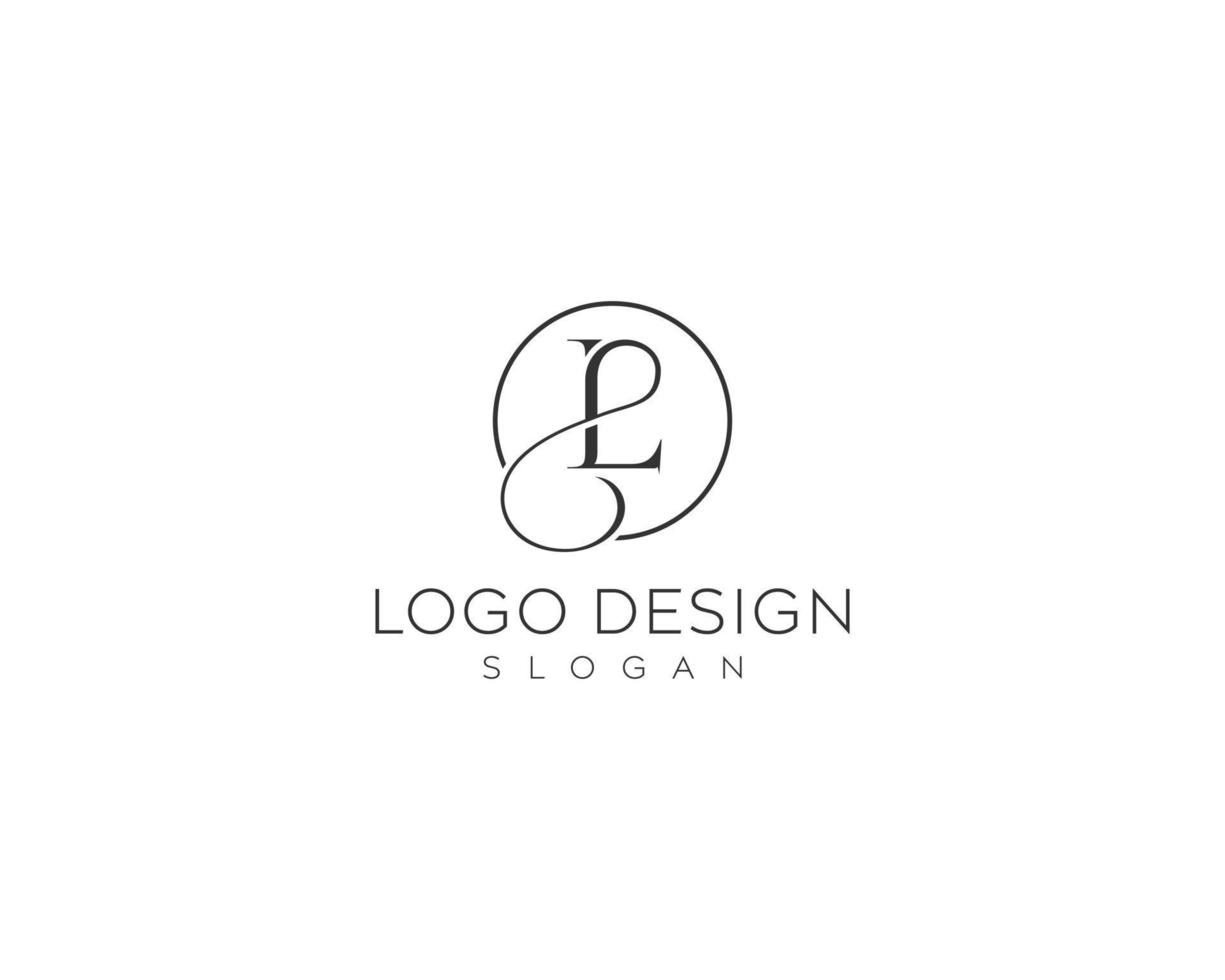 Abstract letter LP logo, PL vector logo design