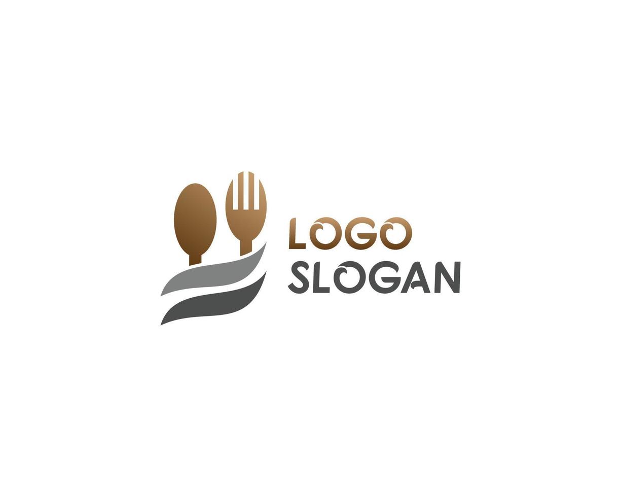diseño de logotipo de cuchara y tenedor-diseño de logotipo de cocina-diseño de logotipo de restaurante vector