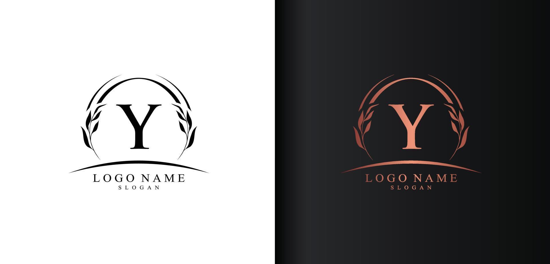 Abstract letter Y logo design, luxury style letter logo, text Y icon vector design