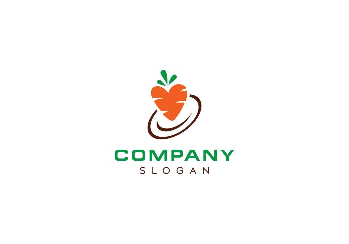 Carrot Logo design-Orange Carrot Logo Vector-orange color carrot logo design. vector