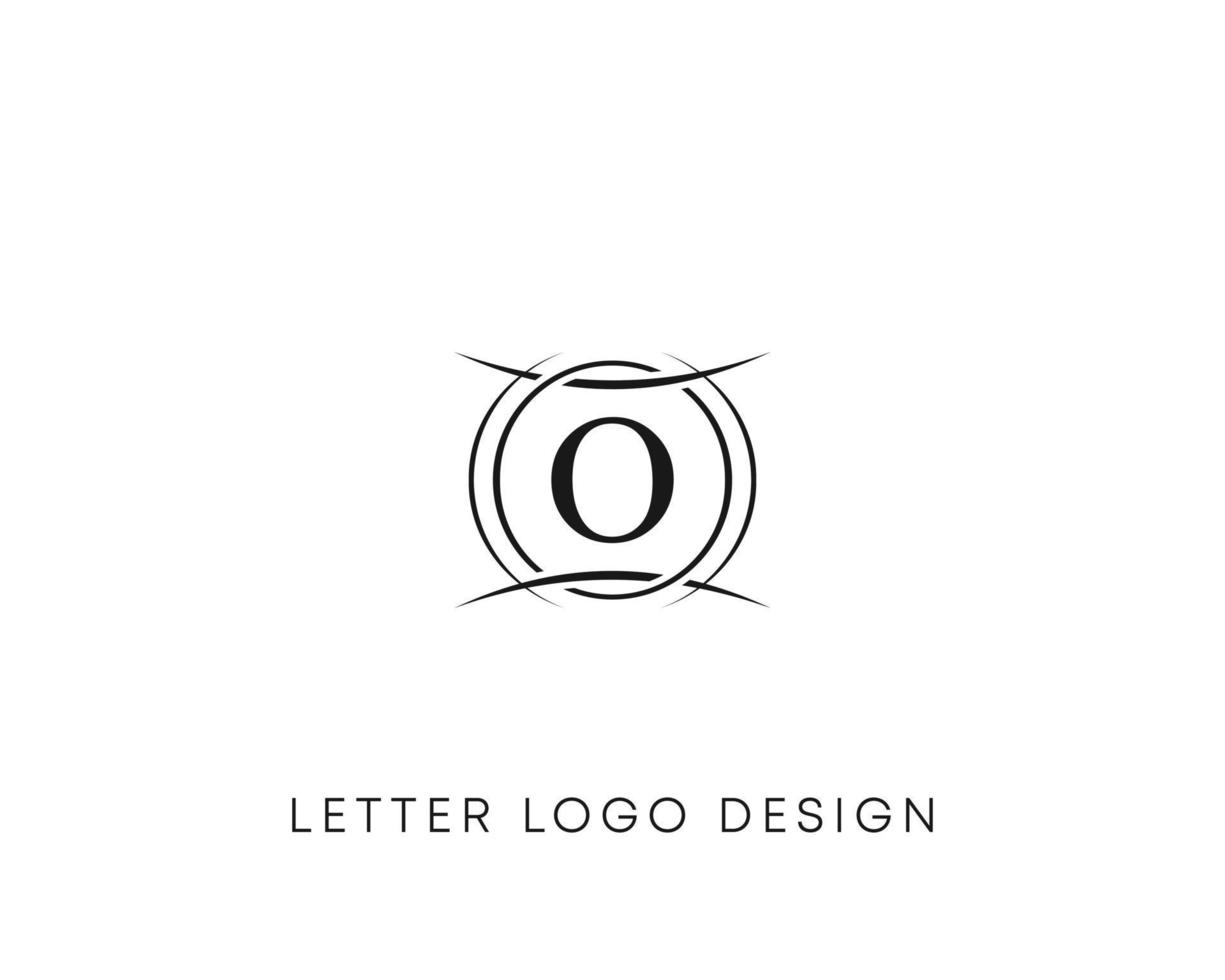 Abstract letter O logo design, minimalist style letter logo, text O icon vector design