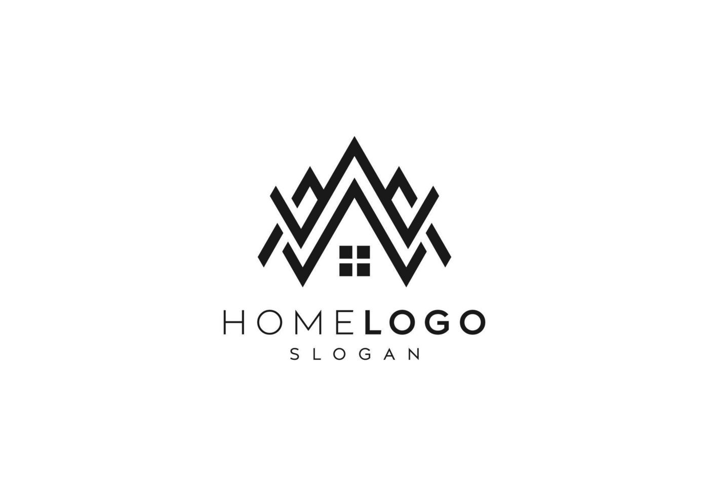 diseño de logotipo de casa o casa abstracto, único y creativo, icono de casa, diseño de logotipo de vector de icono de casa