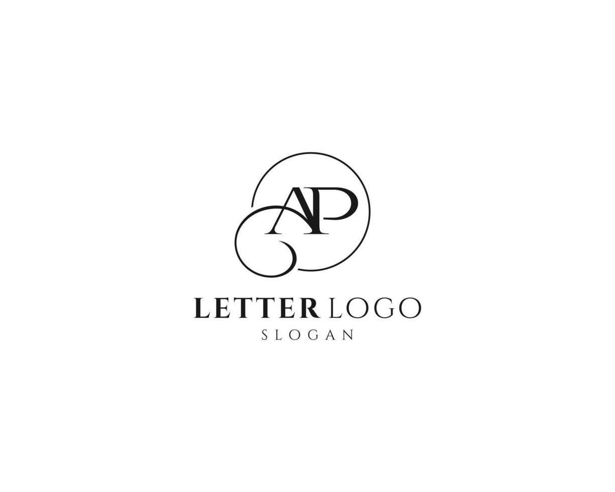 Abstract AP letter logo-AP vector logo design