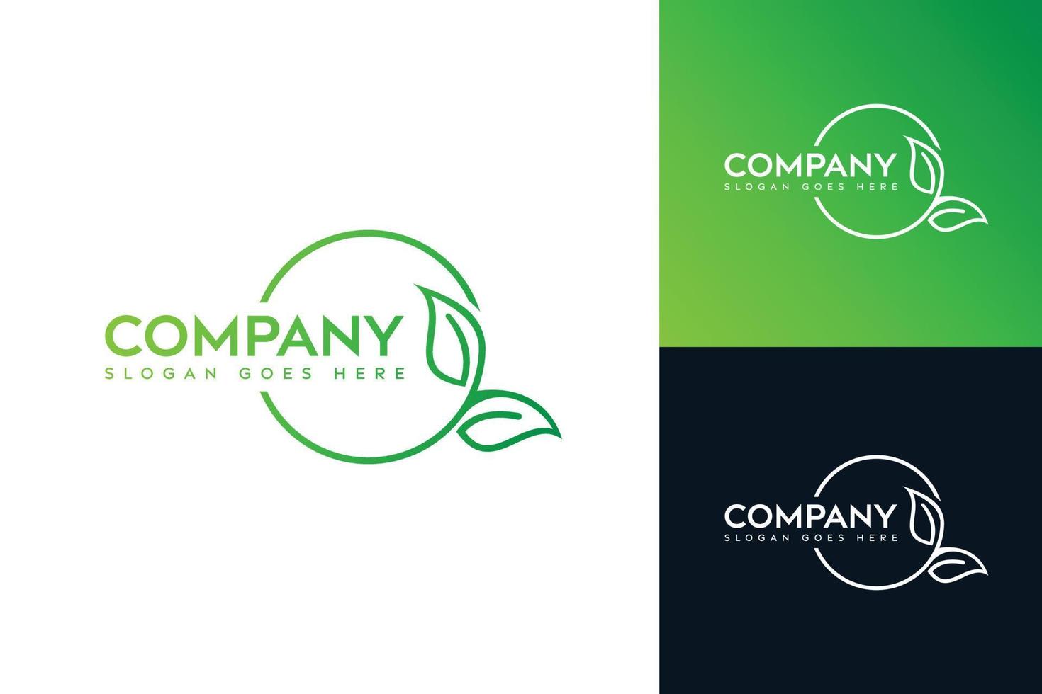 Natural leaf vector logo design-green leaf vector-colorful logo design-natural color vector logo design