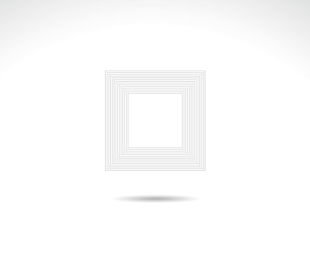Square logo. Stroke square frame. icon, sign, symbol, Flat design, button, web, picture frame. vector - illustration eps 10.