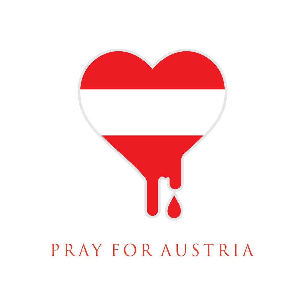 pray for austria flat design vector illustration