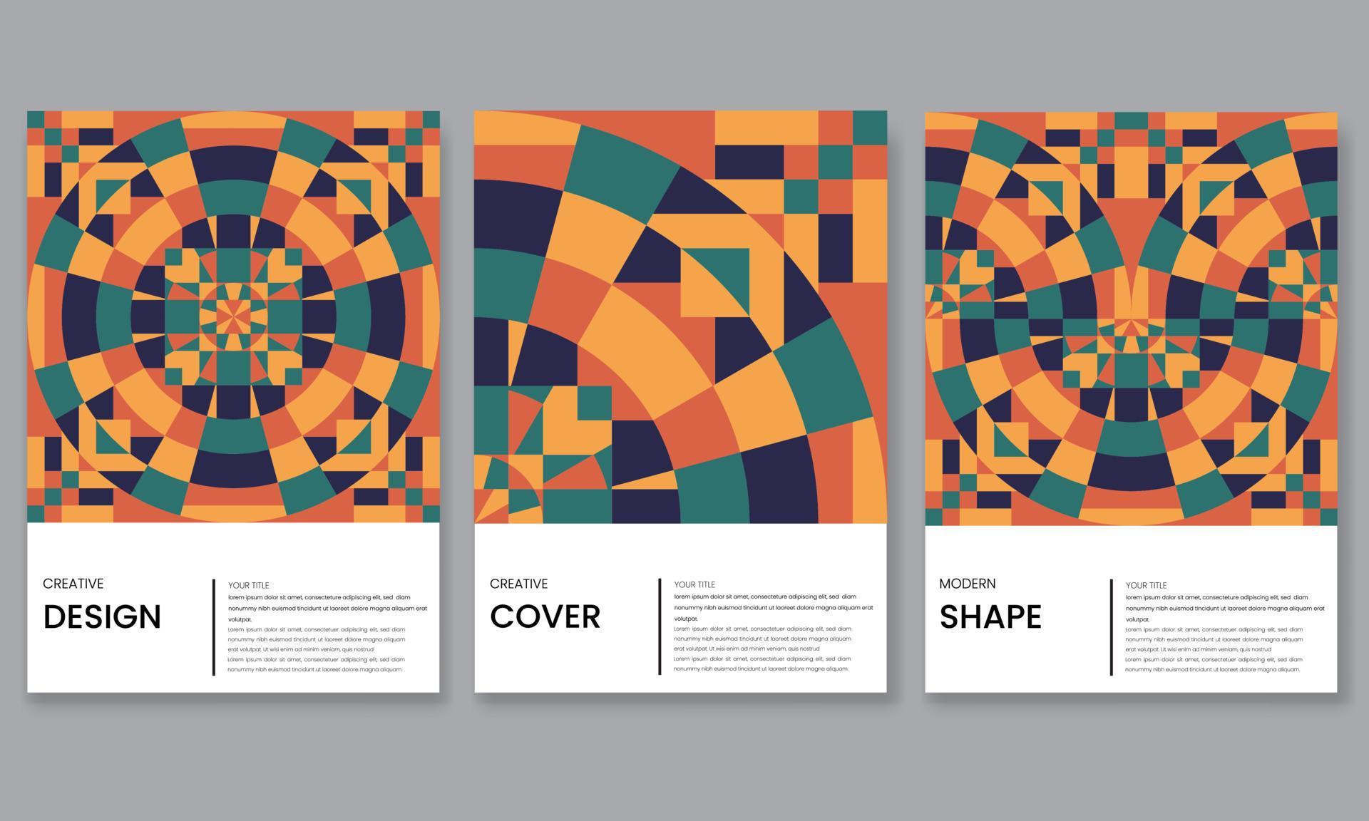 Placard templates set with Geometric shapes, Retro geometric style Placard templates set with Geometric shapes, Retro geometric style