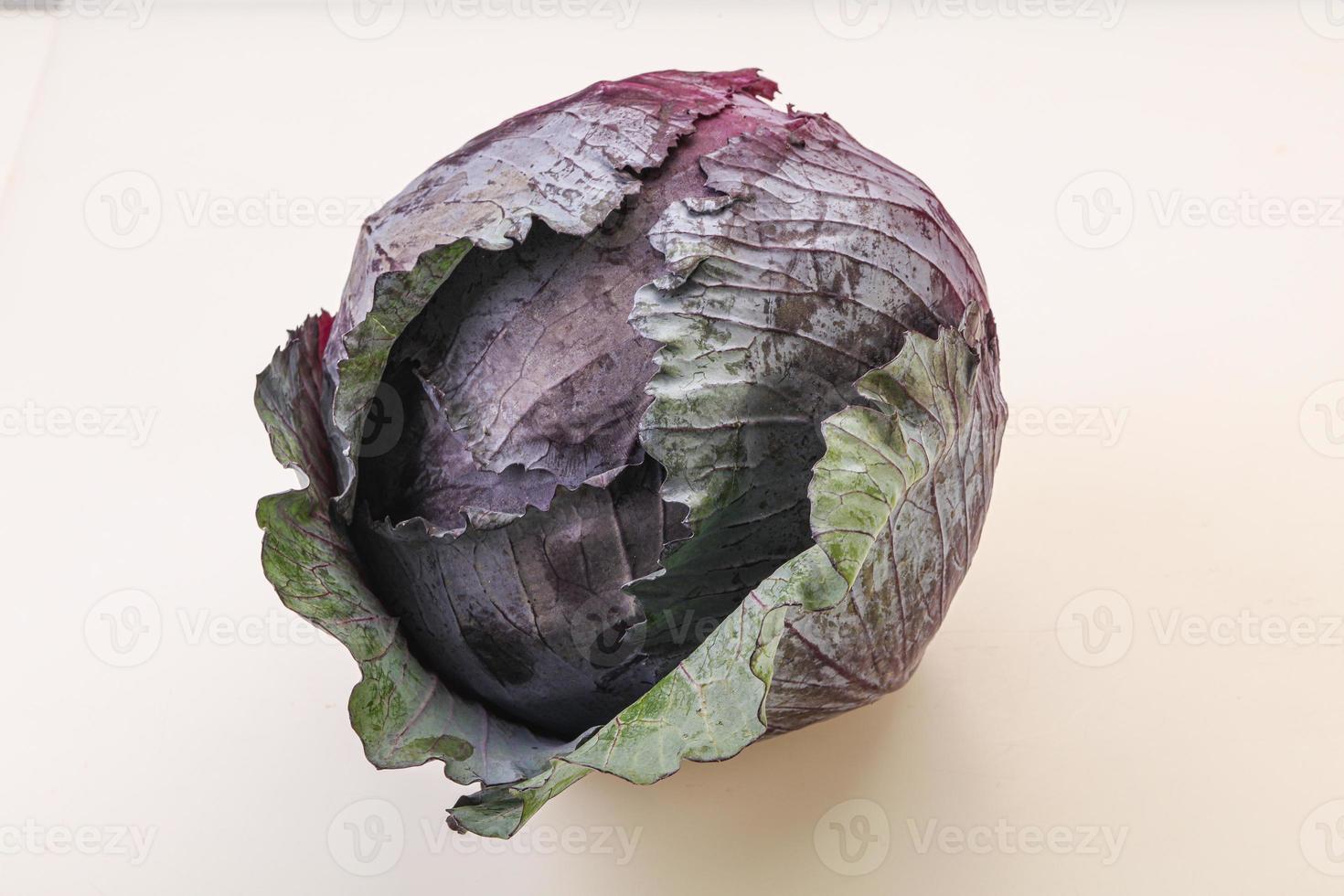 Natural ripe Organic violet cabbage photo
