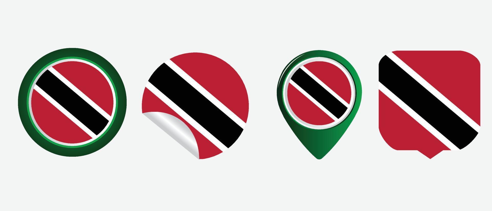 Trinidad and Tobago flag icon . web icon set . icons collection flat. Simple vector illustration.