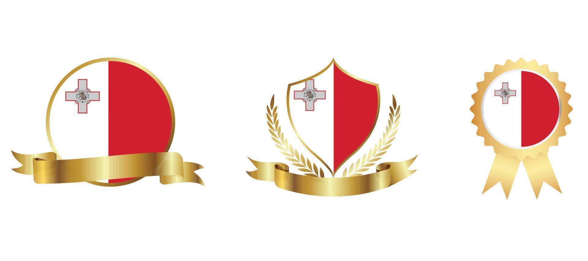 Malta flag icon . web icon set . icons collection flat. Simple vector illustration.