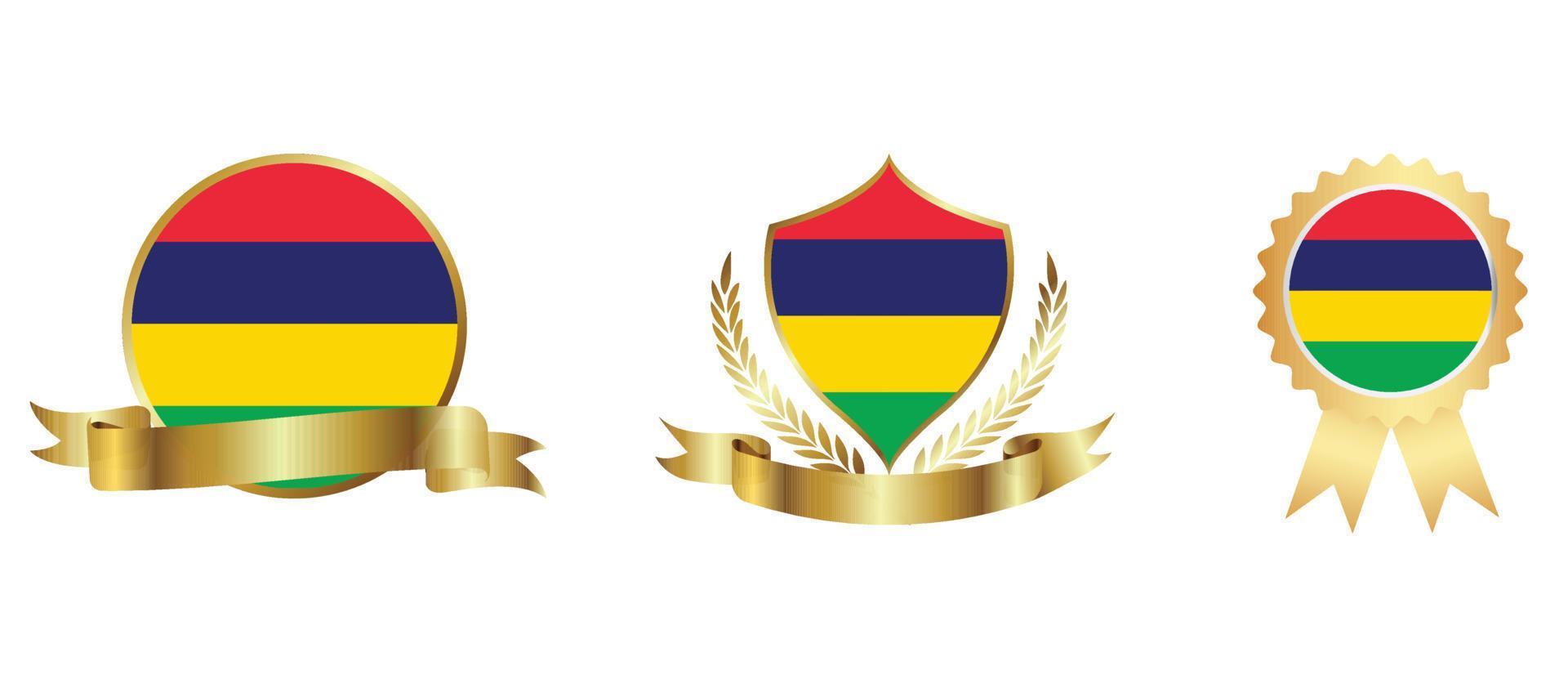 Mauritius flag icon . web icon set . icons collection flat. Simple vector illustration.