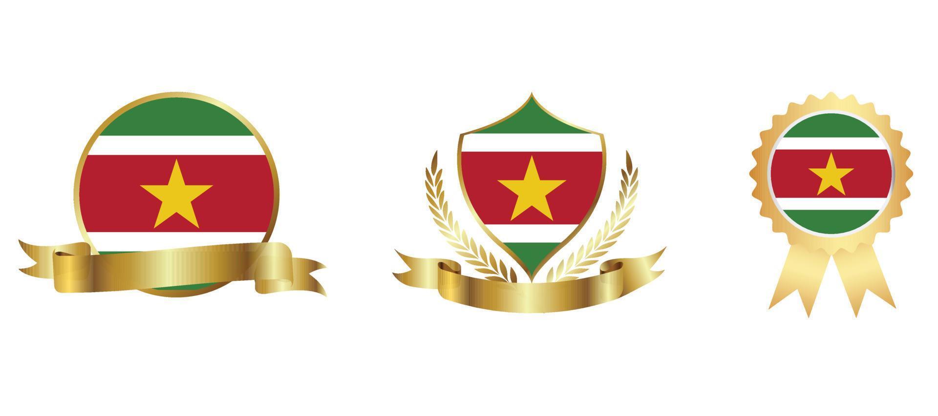 Suriname flag icon . web icon set . icons collection flat. Simple vector illustration.