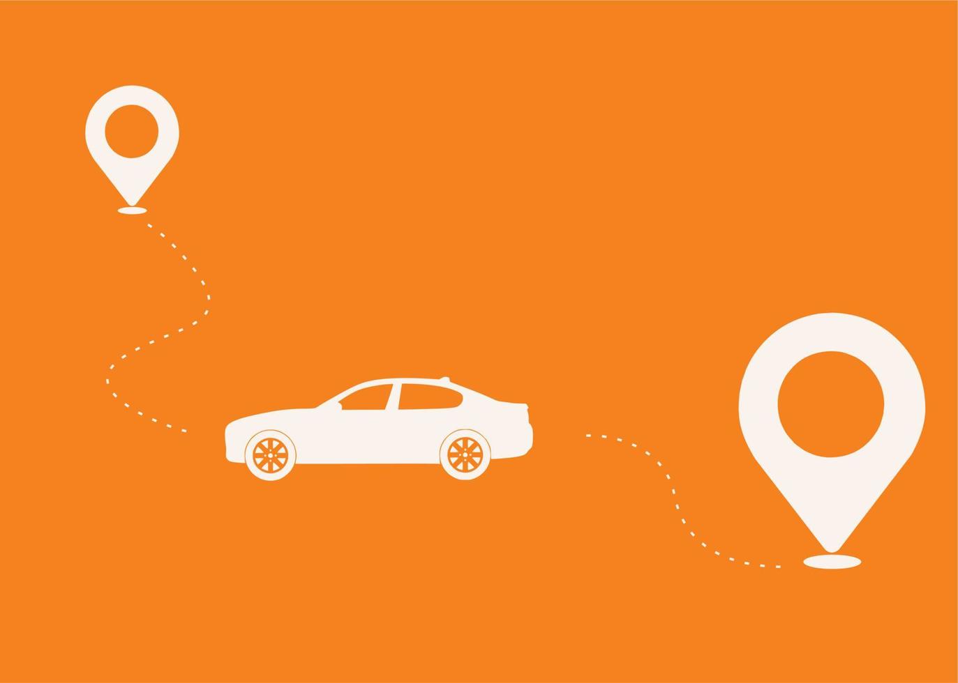 Car and map vector