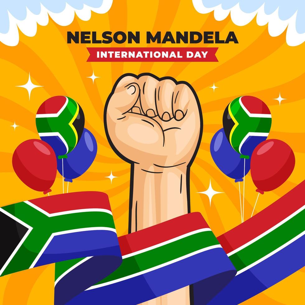 Nelson Mandela International Day Concept vector