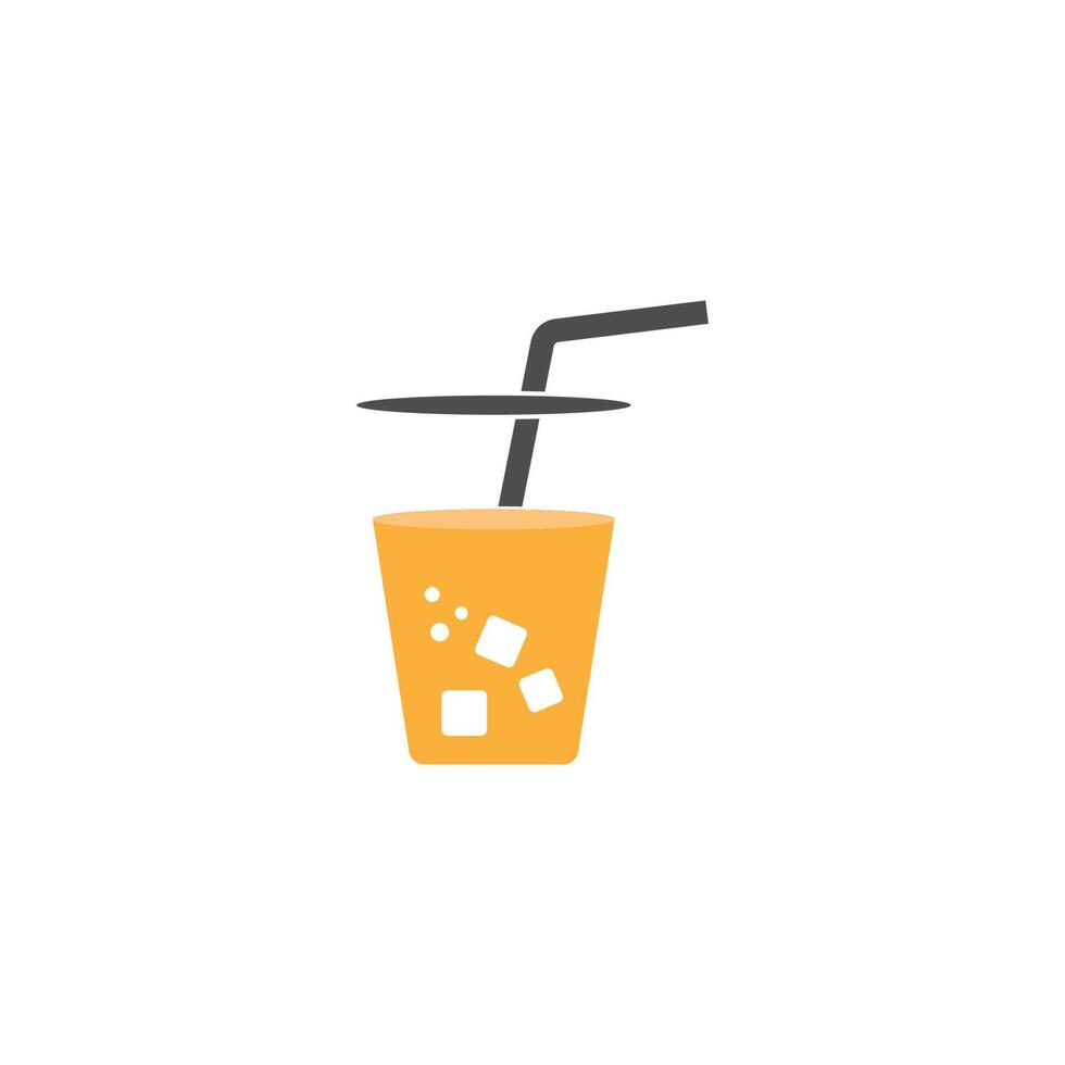 Summer drink icon logo design illustration template vector