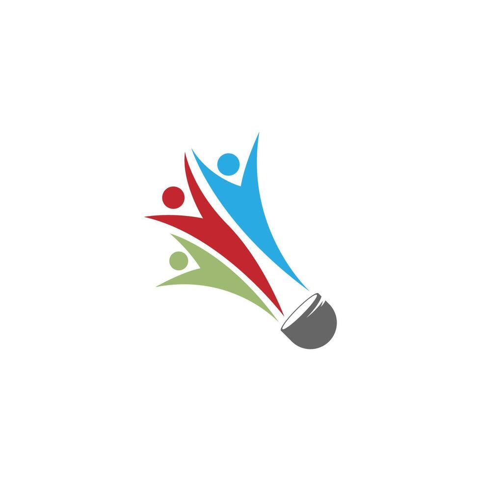 Badminton shuttlecock icon logo illustration vector