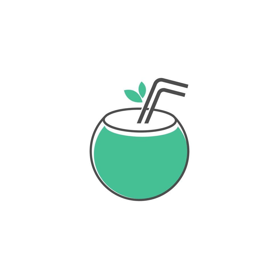 Summer drink icon logo design illustration template vector