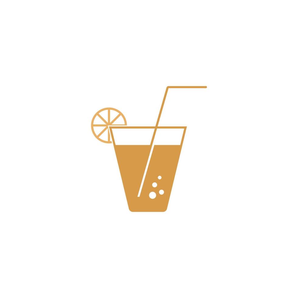 plantilla de ilustración de diseño de logotipo de icono de bebida de verano vector