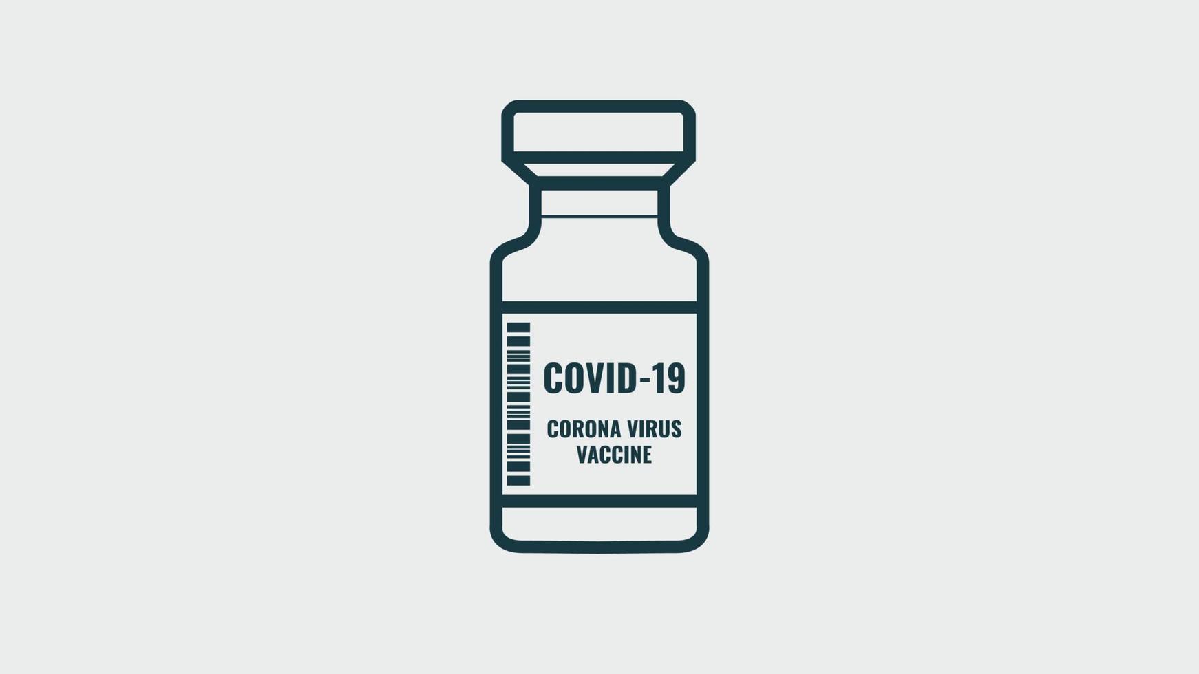 Coronavirus vaccine icon simple flat vector illustration