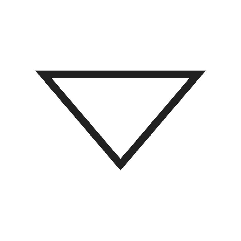 Triangle Arrow Down Line Icon vector