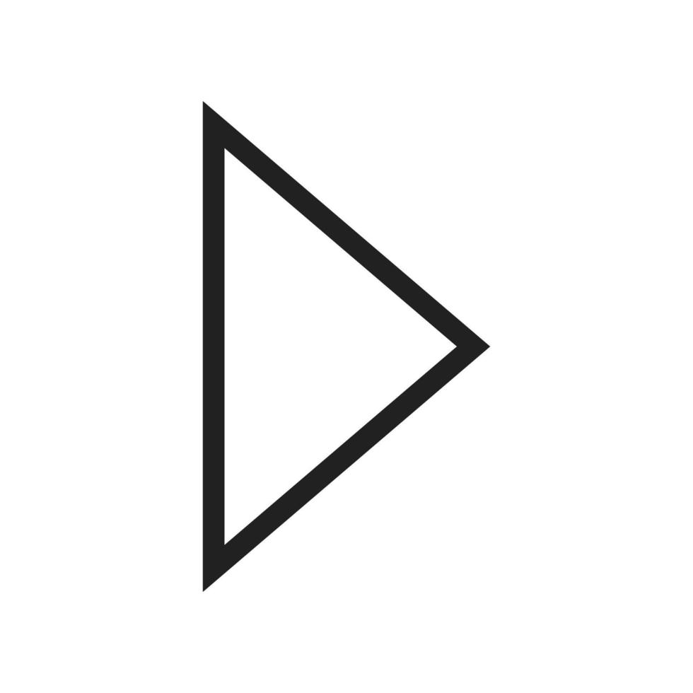 Triangle Arrow Right Line Icon vector