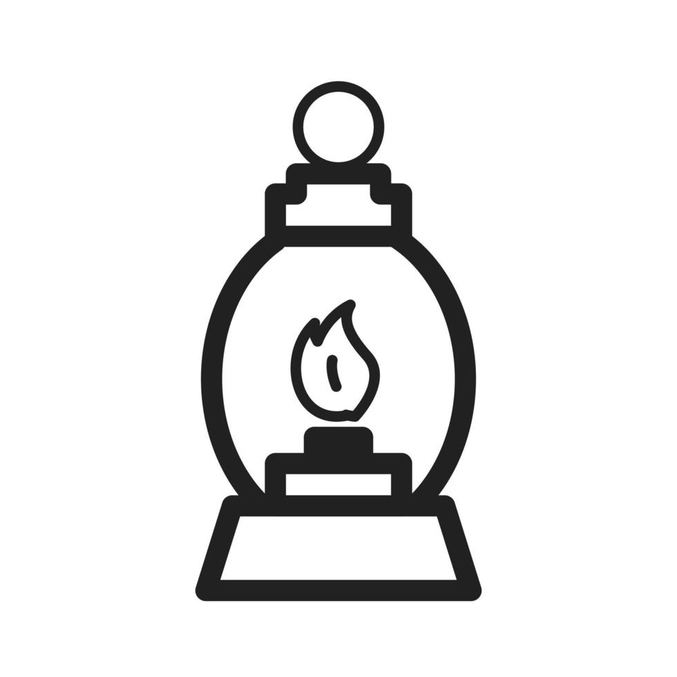 Gas Lamp Line Icon vector