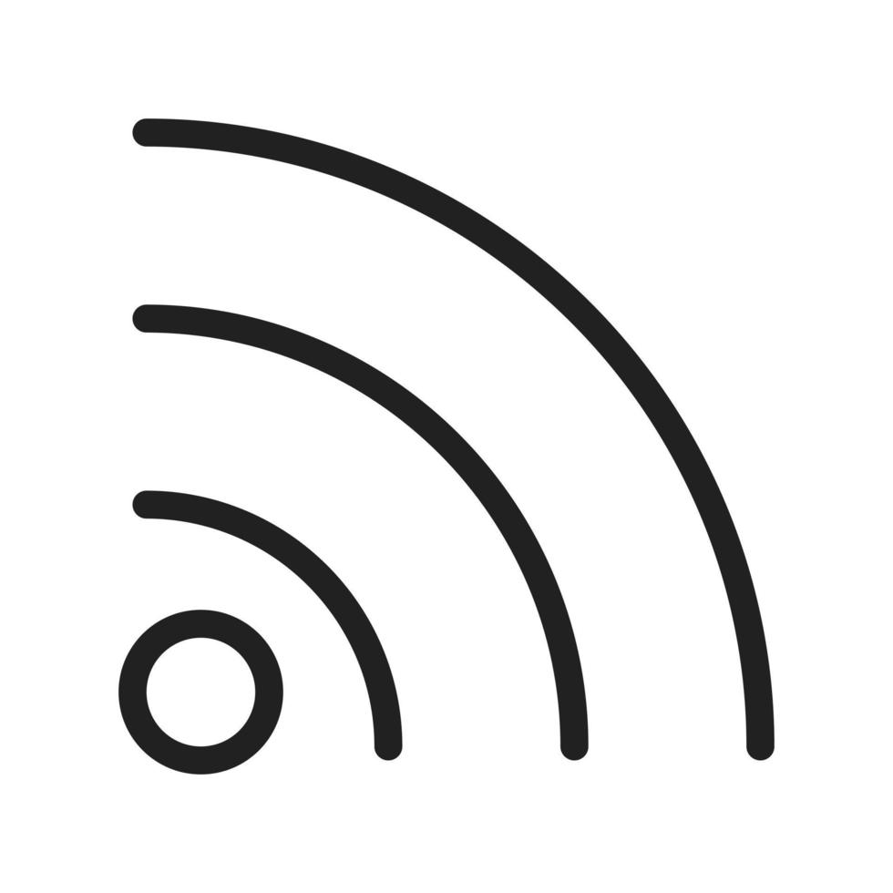 Rss Feed Line Icon vector