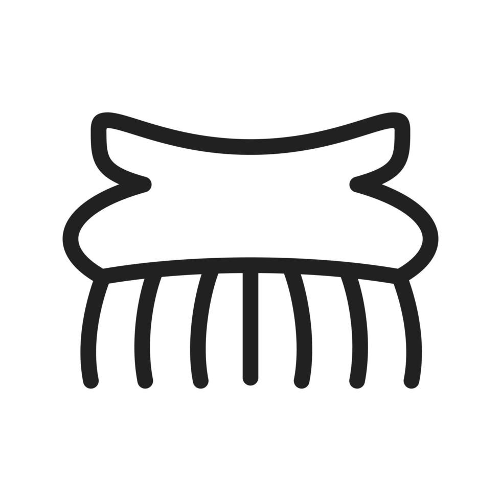 Hair Clip I Line Icon vector