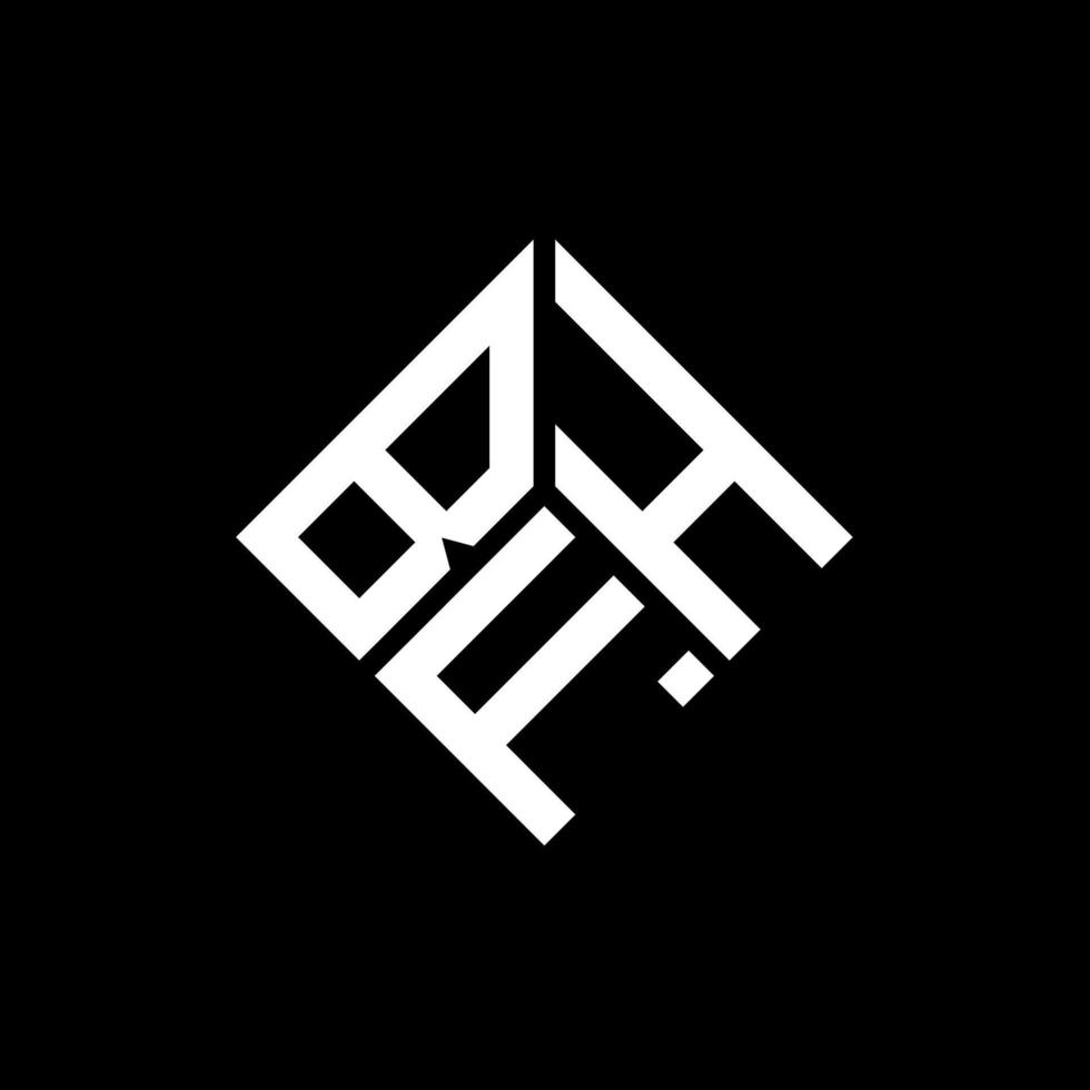 diseño de logotipo de letra bfh sobre fondo negro. concepto de logotipo de letra de iniciales creativas bfh. diseño de letras bfh. vector