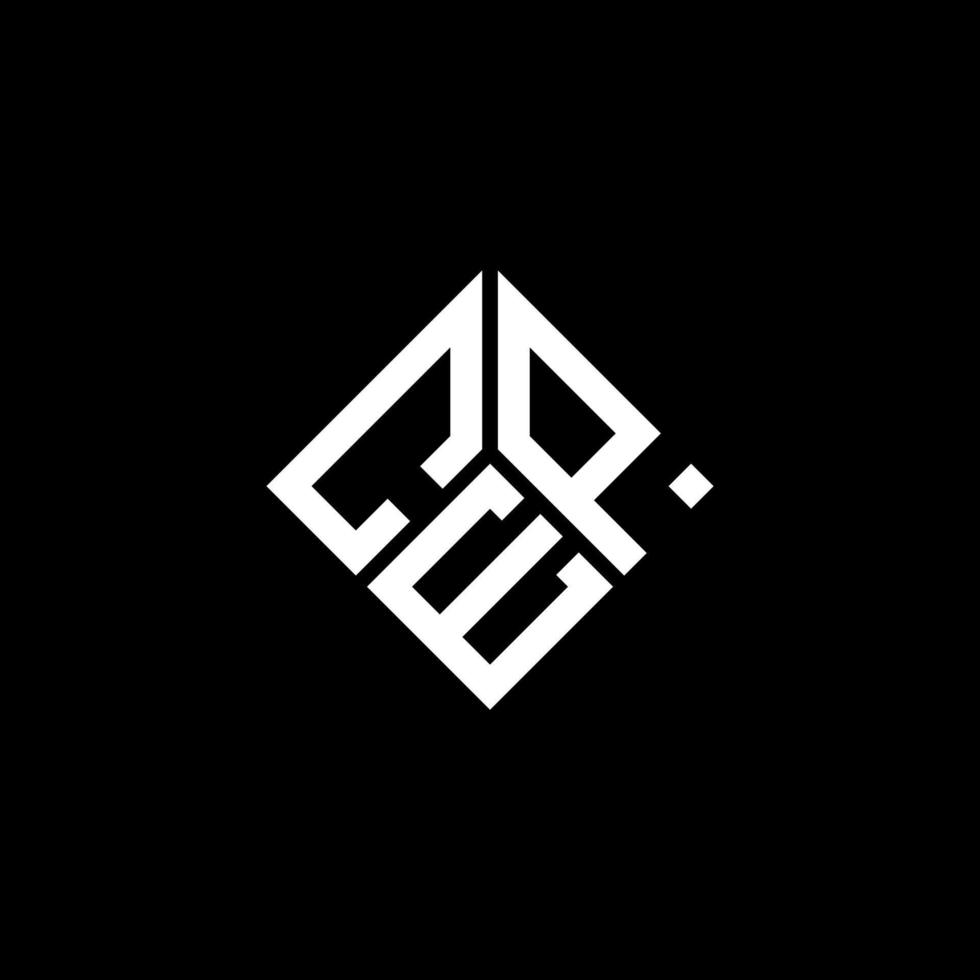 CEP letter logo design on black background. CEP creative initials letter logo concept. CEP letter design. vector