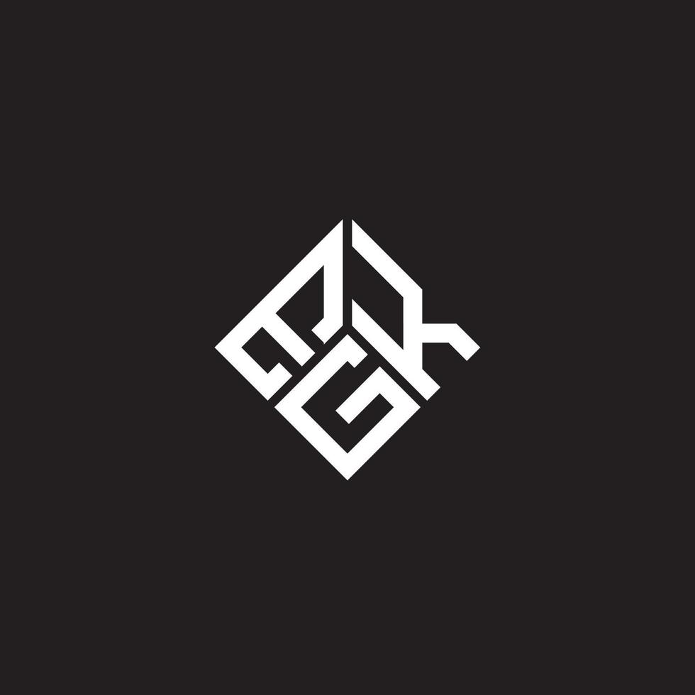 EGK letter logo design on black background. EGK creative initials letter logo concept. EGK letter design. vector