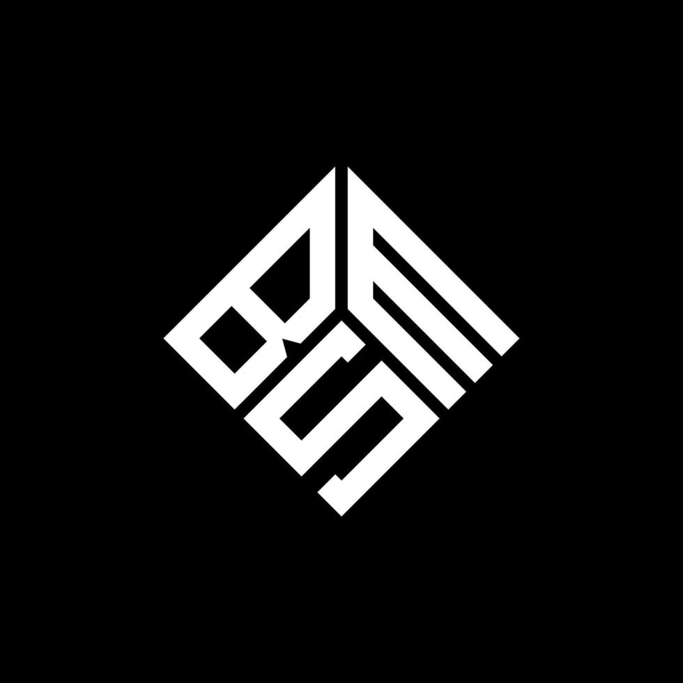 BSM letter logo design on black background. BSM creative initials letter logo concept. BSM letter design. vector