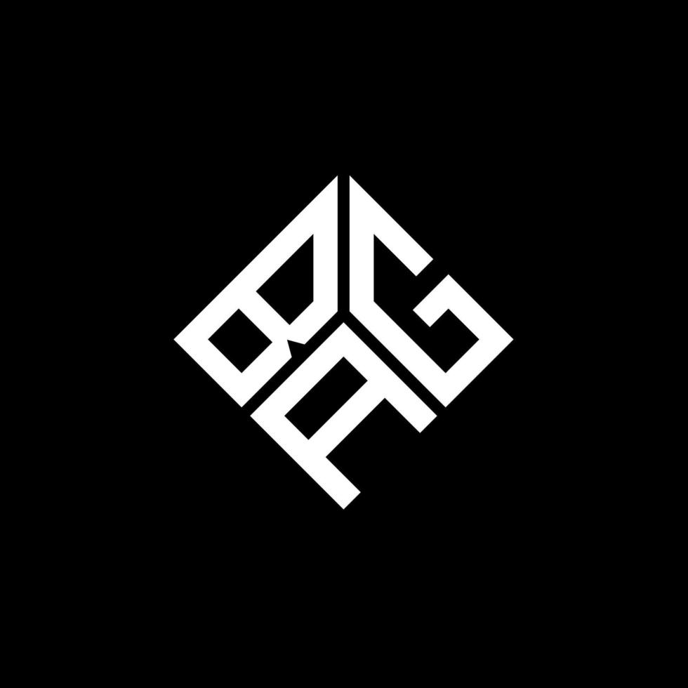 BAG letter logo design on black background. BAG creative initials letter logo concept. BAG letter design. vector