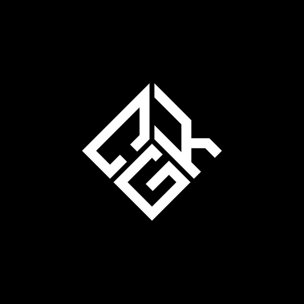 diseño de logotipo de letra cgk sobre fondo negro. cgk creative iniciales carta logo concepto. diseño de letras cgk. vector