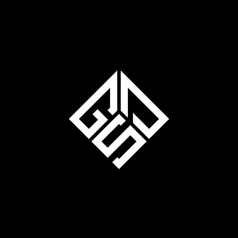 GSD letter logo design on black background. GSD creative initials letter logo concept. GSD letter design. vector