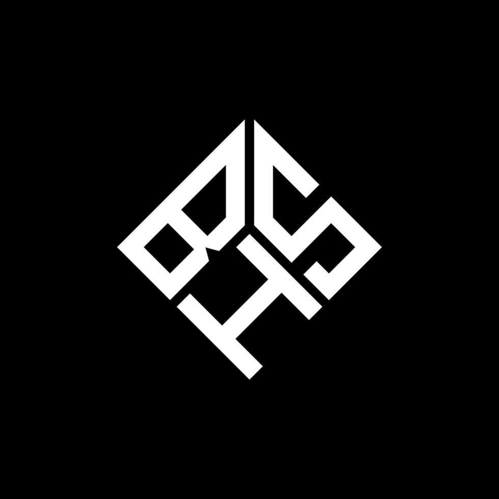 diseño de logotipo de letra bhs sobre fondo negro. concepto de logotipo de letra de iniciales creativas bhs. diseño de letras bhs. vector